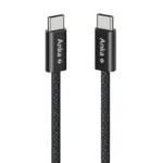 كابل ANKA USB-C إلى USB-C منسوج مقاوم للأوساخ، موصل رقيق للغاية، قابل للتعديل بالطول، شحن سريع، متين لسنوات طويلة، مناسب للسيارة والمنزل